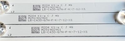 KIT DE LED'S PARA TV WESTINGHOUSE ((3 PIEZAS)) / NUMERO DE PARTE MS-L4167 V2 / LB-C430-G7N-F-K-7-12-X1 / E471763 94V-0 / PANEL C430Y19-5C / DISPLAY PT430CT02-4 VER1.1 / MODELO WR43FX2212 - Imagen 3
