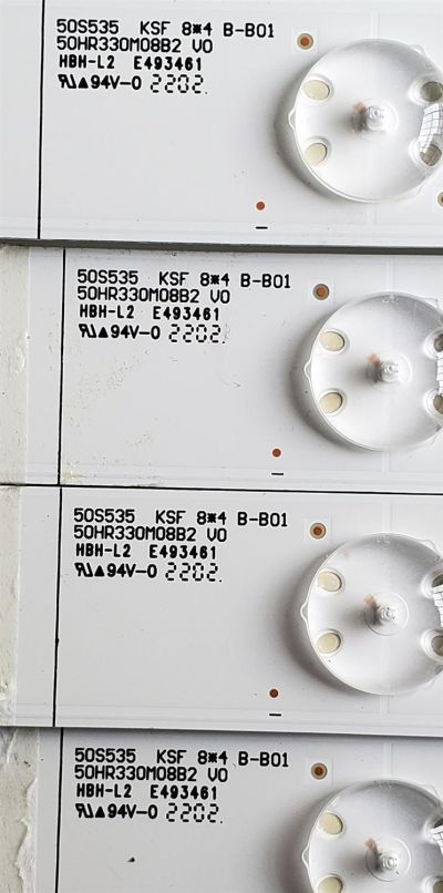 KIT DE LED'S PARA TV TCL ((10 PIEZAS)) / NUMERO DE PARTE 50HR330M08 / 50S535 / 50HR330M08A2 V0 (L) LC8A03U3C / B0101-000255 / 50HR330M08B2 V0 (M) LC8A03U3C / B0101-000256 / 50HR330M08C2 V0 (R) LC8A03U3C / B0101-000257 / MODELO 50S535 - Imagen 3