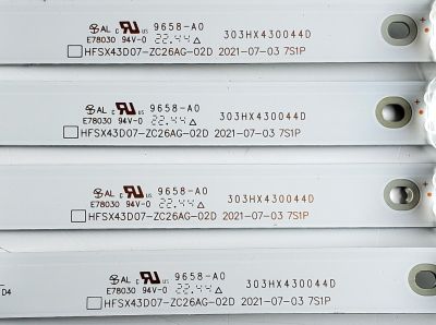 KIT DE LEDS PARA TV VIZIO ORIGINAL 4 PIEZAS / NUMERO DE PARTE HFSX43D07-ZC26AG-01D / HFSX43D07-ZC26AG-02D / 303HX430044D / HX430M12 / PANEL BOEI430WU1 / DISPLAY CC430LV2D / MODELO D43F-J04 - Imagen 2