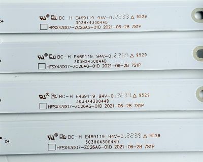 KIT DE LEDS PARA TV VIZIO ORIGINAL 4 PIEZAS / NUMERO DE PARTE HFSX43D07-ZC26AG-01D / HFSX43D07-ZC26AG-02D / 303HX430044D / HX430M12 / PANEL BOEI430WU1 / DISPLAY CC430LV2D / MODELO D43F-J04 - Imagen 4