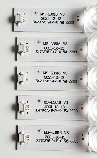 KIT DE LED'S PARA TV JVC ((5 PIEZAS)) / NUMERO DE PARTE MS-L3616 V3 / MS-L3616 / E479275 94V-0 / GAE BD00-155212-001G / M M204 A5 J 2K / DISPLAY HV550QUB-F1D / MODELO SI55URF - Imagen 4