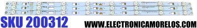 KIT DE LED'S PARA TV TCL ((3 PIEZAS)) / NUMERO DE PARTE GIC32LB27_LED3030_V0.6_20140820 / GIC32LB27 / 4C-LB3208-ZM3 / PANEL LVW320NDAL / ST3151A05-8 / MODELOS 32S3700 / 32S4610R / 32S3700TCA / 32S3700TAAA / 32S3700TBAA / 32S3700TCAA / 32S3700TCAAA
