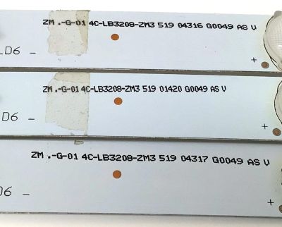 KIT DE LED'S PARA TV TCL ((3 PIEZAS)) / NUMERO DE PARTE GIC32LB27_LED3030_V0.6_20140820 / GIC32LB27 / 4C-LB3208-ZM3 / PANEL LVW320NDAL / ST3151A05-8 / MODELOS 32S3700 / 32S4610R / 32S3700TCA / 32S3700TAAA / 32S3700TBAA / 32S3700TCAA / 32S3700TCAAA - Imagen 4