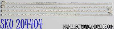 KIT DE LED'S PARA TV LG ((4 PIEZAS)) / NUMERO DE PARTE SSC_Y21_75NANO85_BOE_66LED_A BAR_REV01_200628 / SSC_Y21_75NANO58_BOE_66LED_B BAR_REV01_200628 / E469119 / MODELO 75NANO75SPA / 75NAN075SPA