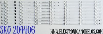 KIT DE LEDS ORIGINAL PARA TV LG 8 PIEZAS / NUMERO DE PARTE EAV65045301 / SSC_Y22.5_Slim_Trident_65UQ79_BOE / SSC_Y22.5_Slim_Trident_65UQ79_BOE_(0.6PI)_CASE1_REV00_220412 / PANEL NC650TQG / DISPLAY HV650QUB-F9E / MODELOS 65UR7800PSB / 65UQ79 / 65UT7550AUA