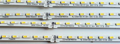 KIT DE LED'S PARA TV SAMSUNG ((4 PIEZAS)) / NUMERO DE PARTE BN96-52601A / BN96-52601A REV00 / 75Q60A / ES75SVQFPBGA48 / E466169 / PANEL CY-QA075FHV1H / MODELOS QN75LS03 / QN75LS03AAFXZA / QN75Q7D / QN75Q7DAAFXZA  - Imagen 2