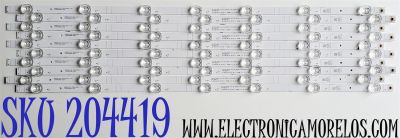 KIT DE LED'S PARA TV HISENSE ((10 PIEZAS)) / NUMERO DE PARTE SVH650AW2 / HD650Y1U72 / HD650Y1U72-T0LG+2022111101+SVH650AW2+ZDJG / 1307225 / ZD_SSC_D650_10X7_02_TDE30_V1.00 / HIP7.820.271 / PANEL HD650Y1U51-T0LG / HD650Y1U72-T0LG / MODELOS 65A65K / 65A7K