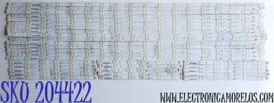 KIT DE LEDS ORIGINAL PARA TV HISENSE 30 PIEZAS/ NUMERO DE PARTE CRH-BXK75V6U823030T15240C5 /CRH-BXK75V6U823030T15240C5-L-REV1.7 /CRH-BXK75V6U823030T15240C5-R-REV1.7 /HD750V6U82-TAL8/2020120501/SVH750AB1-L /SVH750AB1-R /PANEL HD750V6U82-TAL8 /MODELO 75U6G 