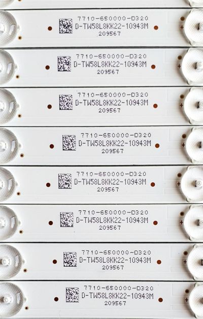 KIT DE LED'S PARA TV LG ((12 PIEZAS)) / NUMERO DE PARTE CRH-A503030120686UREV1.0 / 209567 / 94V-0FZD-03E348124HN / D-TW58L8KK22-10943M / 7710-650000-D320 / CRH-A503030120686UREV1.0I / PANEL RDL500WY(QD0-00B) / MODELO 50UH5500 / 50UH5500-UA.AWMJLJR - Imagen 3