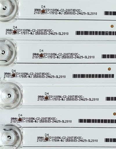 KIT DE LED'S PARA TV RCA ((10 PIEZAS)) / NUMERO DE PARTE SJ.WJ.D5800501-3030ES-M / 1.14.MD580028 / HBH-L2 / E493461 / 210629 / WJ.D580S03-24629-SL2010 / PANEL CC580PV7D / MODELOS RWOSU5849 / RWOSU5847-B / RWOSU5850 - Imagen 3