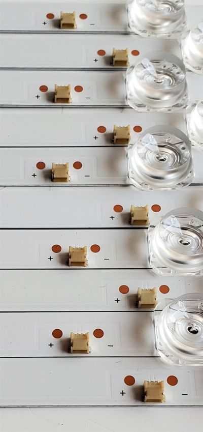 KIT DE LED'S PARA TV RCA ((10 PIEZAS)) / NUMERO DE PARTE SJ.WJ.D5800501-3030ES-M / 1.14.MD580028 / HBH-L2 / E493461 / 210629 / WJ.D580S03-24629-SL2010 / PANEL CC580PV7D / MODELOS RWOSU5849 / RWOSU5847-B / RWOSU5850 - Imagen 2