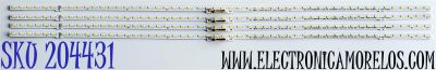 KIT DE LED'S PARA TV SAMSUNG ((4 PIEZAS)) / NUMERO DE PARTE BN96-52583A / BN96-52592A / STC850A08 / STC850A09 / Q60/70A_STC850A08 / AUK8/9K_STC850A09_7020_2IN1_52LEDS_REV1.0_200914 / MODELOS QN85LS03 / QN85Q6 / QN85Q7 / MAS MODELOS EN DESCRIPCIÓN