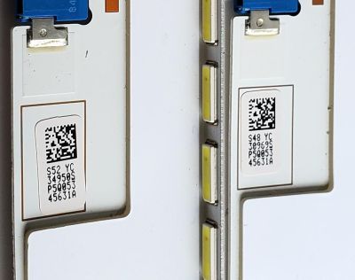 KIT DE LED'S PARA TV SAMSUNG ((2 PIEZAS)) / NUMERO DE PARTE BN96-45631A / 45631A / LM41-00580A / L1_NU8_E5_CEM_S22(3)_R1.1_RBH_407060_LM41-00580A / PANEL CY-SN55 / CY- SN055FLLV6H / MODELOS UN55NU / UA55NU / UE55NU / LH55Q / MAS MODELOS EN DESCRIPCIÓN - Imagen 4