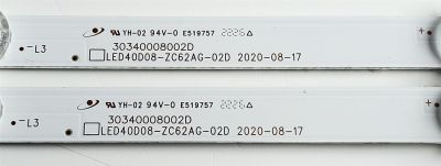 KIT DE LEDS PARA TV HAIER ORIGINAL 2 PIEZAS / NUMERO DE PARTE LED40D08-ZC62AG-02D / 30340008002D / 4000M75S / 220705BC07 / MODELOS LE40A31 / 100058007 / 100097810 40 PULGADAS - Imagen 4