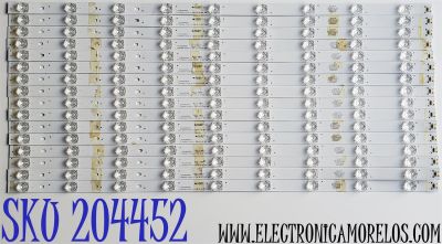 KIT DE LED'S PARA HAIER ((16 PIEZAS)) / NUMERO DE PARTE LED65D09-ZC14AG-01 / 30365009207 / 65000M07 / E469119 / 170411A14 / 1010137946-2 / PANEL LSC650FN05-W / MODELO LS65AL88A72