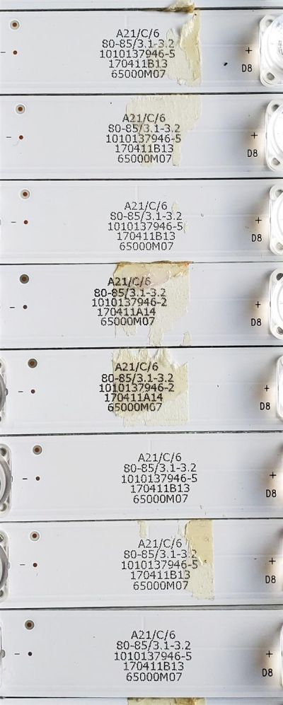 KIT DE LED'S PARA HAIER ((16 PIEZAS)) / NUMERO DE PARTE LED65D09-ZC14AG-01 / 30365009207 / 65000M07 / E469119 / 170411A14 / 1010137946-2 / PANEL LSC650FN05-W / MODELO LS65AL88A72 - Imagen 3