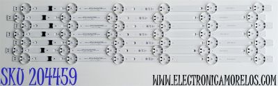 KIT DE LEDS ORIGINAL PARA TV LG 7 PIEZAS / NUMERO DE PARTE EAV65041501 / 55UP80 BOE-B10 / LEDAZ_Y21_Slim Trident_55UP80 H / LEDAZ_Y21_Slim Trident_55UP80_REV0.0_210304_0.6 / PANEL NC550TQG-ABKH4 / MODELO 55UP80 / 55UA7500ZUA / 55UA7500ZUA.BUSFLKR 
