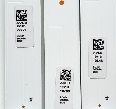 KIT DE LED'S PARA LG ((3 PIEZAS)) / NUMERO DE PARTE LC43490089A / LG Innotek DRT 43INCH_A-Type LED_ARRAY_REV0.0_180220 / 3PCM00785A / E485186 / MODELOS 43UK6200PUA / 43UK6300PUE / 43UK6300PUE.DUSTLUM - Imagen 3