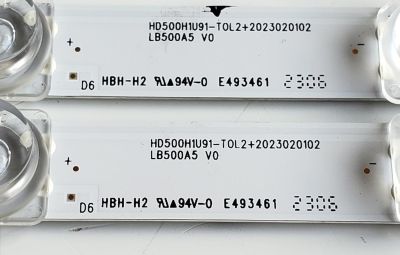 KIT DE LEDS ORIGINAL PARA TV HISENSE 2 PIEZAS / NUMERO DE PARTE LB500A5 V0 / HD500H1U91-T0L2+2023020102 / HD500H1U91-T0L2 / 2023020102 / 1307344 / PANEL HD500H1U91-T0L2\S0\SM\ROH / MODELOS 50A6K / 50A6KV / 50A65KV / 50R6030N - Imagen 2