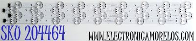 KIT DE LED'S PARA LG ((4 PIEZAS)) / NUMERO DE PARTE EAV64013801 / 65UK63 / SVL650A75 / SSC_Trident_65UK63_S / SSC_65UK63(BOE)_9LED_SVL650A75_REV1.0_171201 / MODELO 65UK6300PUE / 65UK6300PUE.BUSTLJR