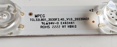 LED ORIGINAL PARA TV TCL 1 PIEZA / NUMERO DE PARTE TCL32LB01_3030F2.4D_V1.0_20220421 / E493461 / B0101-000530 / TCL32LB01 / 20220421 / PANEL LVF320NDLL / DISPLAY ST3151B07-1 VER.2.1 / MODELO 32S357 - Imagen 2
