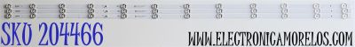 KIT DE LEDS PARA TV WESTINGHOUSE ORIGINAL 3 PIEZAS / NUMERO DE PARTE 55HR332M12AG V0 / 55HR332M12AG 55N1 12X3 OM -A15 / 230101023440 / PANEL HK550WLEDM-JHA0H / DISPLAY PT550GT01-1 / PT550GT05-1 / MODELOS WR55UT4210 / WR55UT4212 / WR55UX4212