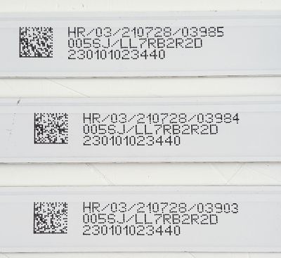 KIT DE LEDS PARA TV WESTINGHOUSE ORIGINAL 3 PIEZAS / NUMERO DE PARTE 55HR332M12AG V0 / 55HR332M12AG 55N1 12X3 OM -A15 / 230101023440 / PANEL HK550WLEDM-JHA0H / DISPLAY PT550GT01-1 / PT550GT05-1 / MODELOS WR55UT4210 / WR55UT4212 / WR55UX4212 - Imagen 2