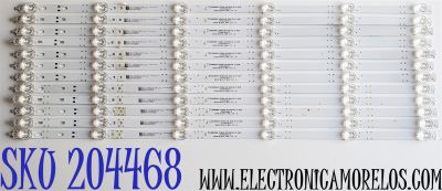 KIT DE LED'S PARA ONN ((12 PIEZAS)) / NUMERO DE PARTE LED65D06A-ZC56AG-08 / LED65D06A-ZC56AG-08 / 30365006013 / 65000M46S / E331251 / 201226AB06 / PANEL 65'' / MODELO 100012587 ((65 PULGADAS))