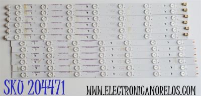 KIT DE LED'S PARA VIZIO ((12 PIEZAS)) / NUMERO DE PARTE IC-C-HWX55D498L / IC-C-HWX55D498R / HWX55D498 / E466169 / 05638005055132E / PANEL T550HVN08.1 / MODELO E55-C2