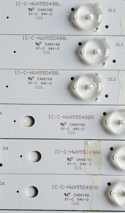 KIT DE LED'S PARA VIZIO ((12 PIEZAS)) / NUMERO DE PARTE IC-C-HWX55D498L / IC-C-HWX55D498R / HWX55D498 / E466169 / 05638005055132E / PANEL T550HVN08.1 / MODELO E55-C2 - Imagen 6