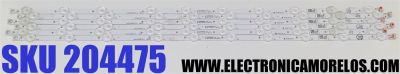 KIT DE LEDS PARA TV PHILIPS ORIGINAL 6 PIEZAS / NUMERO DE PARTE UDULEDREF015 REV.A / 65W10S1P / RF-EN650008SR30-1001 / R0152421D10263 / PANEL UCF81XT / DISPLAY HV650QUB-F70 / MODELO 65PUL6553 / 65PUL6553/F7