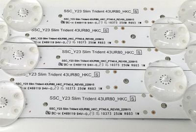 KIT DE LED'S PARA TV LG ((5 PIEZAS)) / NUMERO DE PARTE EAV65054301 / SSC_Y23 Slim Trident 43UR80_HKC_S / SSC_Y23 Slim Trident 43UR80_HKC_PTN0.6_REV00_220915 / 10373 25UM R603 1W / PANEL NC430TQG-VHKHA / DISPLAY PT430GT01-5 VER.1.0 / MODELO 43UR8000AUA  - Imagen 2