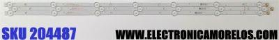 KIT DE LED'S PARA TV ATVIO ((3 PIEZAS)) / NUMERO DE PARTE 0Y39D07-ZC22AG-04E / 39D07-ZC22AG-04E / 303WY390042E / E331251 / 210117AC09 / 532WY390M12 / PANEL LS390JF2A04 / DISPLAY LC390TA2A 09 / MODELO ATV3916LED