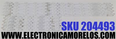 KIT DE LEDS PARA TV VIZIO ORIGINAL 18 PIEZAS / NUMERO DE PARTE LB-GM3030-GJVIZIO589X18VB51-R-S / LB-GM3030-GJVIZIO589X18VB51-L-S / 210BZ12DLB339CR00X / 210BZ06DRB339CR00X / 58VB51-R / 58VB51-L / LB-GM3030-GJVIZI0589X18VB51 / MODELOS M58Q7-J01 / V585-J01