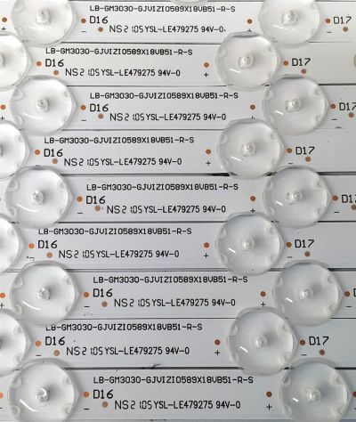 KIT DE LEDS PARA TV VIZIO ORIGINAL 18 PIEZAS / NUMERO DE PARTE LB-GM3030-GJVIZIO589X18VB51-R-S / LB-GM3030-GJVIZIO589X18VB51-L-S / 210BZ12DLB339CR00X / 210BZ06DRB339CR00X / 58VB51-R / 58VB51-L / LB-GM3030-GJVIZI0589X18VB51 / MODELOS M58Q7-J01 / V585-J01 - Imagen 3