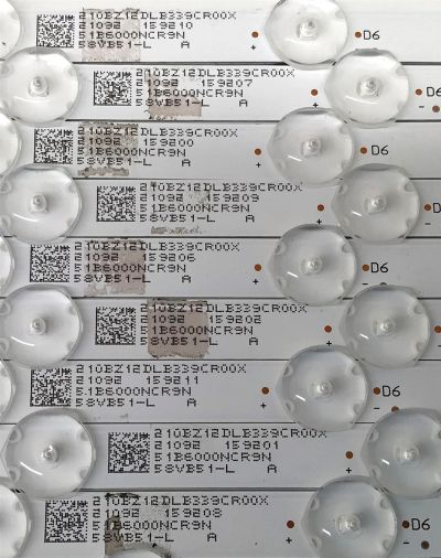 KIT DE LEDS PARA TV VIZIO ORIGINAL 18 PIEZAS / NUMERO DE PARTE LB-GM3030-GJVIZIO589X18VB51-R-S / LB-GM3030-GJVIZIO589X18VB51-L-S / 210BZ12DLB339CR00X / 210BZ06DRB339CR00X / 58VB51-R / 58VB51-L / LB-GM3030-GJVIZI0589X18VB51 / MODELOS M58Q7-J01 / V585-J01 - Imagen 4