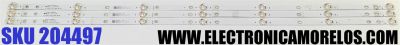 KIT DE LED'S PARA TV POLAROID ((3 PIEZAS)) / NUMERO DE PARTE JL.D43071330-140GS-M_V01 / 035-430-3030-1H / 18BE530 / E465853 / DISPLAY CC430LV2D VER.03 / MODELO PTV4317ILED