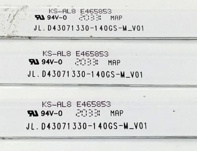 KIT DE LED'S PARA TV POLAROID ((3 PIEZAS)) / NUMERO DE PARTE JL.D43071330-140GS-M_V01 / 035-430-3030-1H / 18BE530 / E465853 / DISPLAY CC430LV2D VER.03 / MODELO PTV4317ILED - Imagen 3