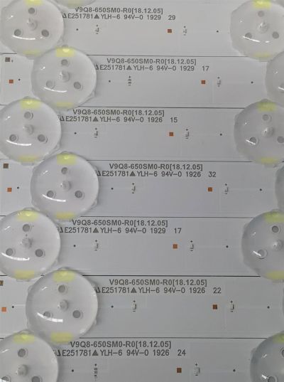 KIT DE LED'S PARA TV SAMSUNG ((24 PIEZAS)) / NUMERO DE PARTE 48089A / BN96-48089A / V9Q8-650SM0-R0 / E251781 / Q80-65S-12EA / PANEL CY-TR065FLLV9H / MODELO QN65Q80 / QN65Q80RAFXZA AA01 - Imagen 4