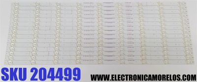 KIT DE LED'S PARA TV PANASONIC ((15 PIEZAS)) / NUMERO DE PARTE B-CNCF65D644 / 910-650-1006 / 4050Q95N2N2L4V2PX / N2 126-1291m 3.2-3.4v / MODELOS TC-65CX400U / TC-65CX420U