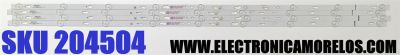 KIT DE LED'S PARA TV PHILIPS / JVC / HKPRO ((4 PIEZAS)) / NUMERO DE PARTE 50HR332M09A5 V0 / 50D1200 / 4C-LB500T-HR9C / E493461 / 50D1200 PD 9*4 / LL7RC3R2C / 50HR332M09A5 / MODELOS 50PFL5765/F8 / SI50UR / HKP50UHD1