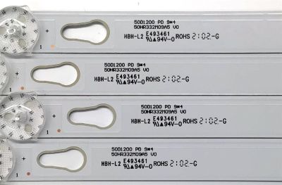 KIT DE LED'S PARA TV PHILIPS / JVC / HKPRO ((4 PIEZAS)) / NUMERO DE PARTE 50HR332M09A5 V0 / 50D1200 / 4C-LB500T-HR9C / E493461 / 50D1200 PD 9*4 / LL7RC3R2C / 50HR332M09A5 / MODELOS 50PFL5765/F8 / SI50UR / HKP50UHD1 - Imagen 4