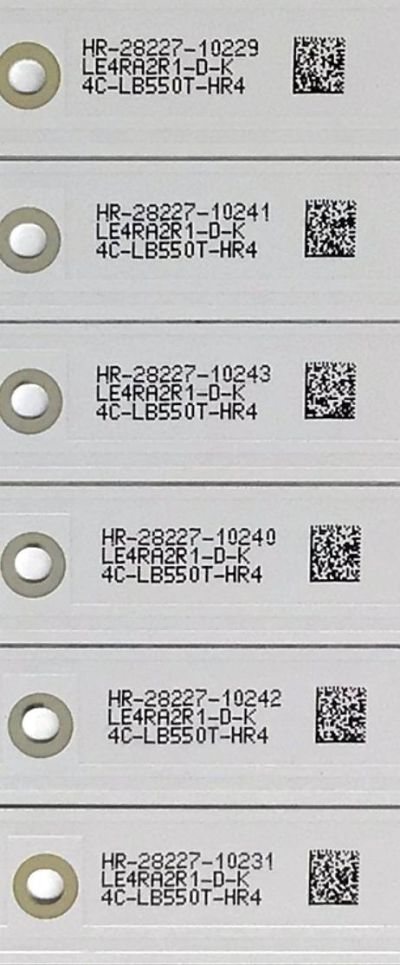 KIT DE LED'S PARA TV INSIGNIA / TOSHIBA / THOMSON ((8 PIEZAS)) / NUMERO DE PARTE 55HR332M05A3 V1 / 55D1600 / 4C-LB550T-HR4 / 55D1600 8*5 / LE4RA2R1-D-K / E257384 / PANEL ST5461B05-2 / MODELOS 55FB3103 / 55L510U18 / NS-55D421NA16 - Imagen 3