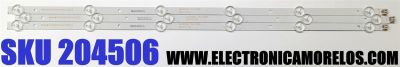 KIT DE LED'S PARA TV JENSEN ((3 PIEZAS)) / NUMERO DE PARTE DLED32DX 3X6 0008 / DLED32DX3X60008 / DLED32DX / E177671B-PEC / BPM2V0 / F62DLED32DX3X60008 / MODELO JTV3217DC / JE3217