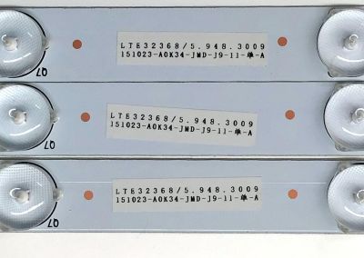 KIT DE LED'S PARA TV SEIKI ((3 PIEZAS)) / NUMERO DE PARTE GKB7.820.3813 / 3238-T2-S / E334789 / LTE32368 / 5.948.3009 / 151023-A0K34-JMD-J9-11 / MODELOS SE32HY27 / SE32HY10 - Imagen 4