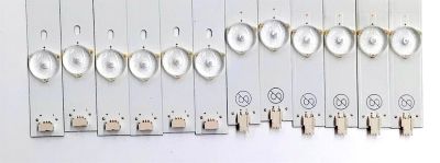 KIT DE LED'S PARA TV SANYO ((12 PIEZAS)) / NUMERO DE PARTE PB13D488173BL052-L02H / PB13D504173BL052-R02H / 4C-LB480T-GY2A / 4C-LB480T-GY2B / E469119 94V-0 / M09 C55 VF16 NDF D 113 / MODELO FW48D25T - Imagen 3