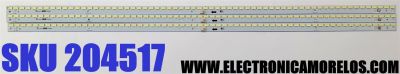KIT DE LED'S PARA TV SHARP ((3 PIEZAS)) / NUMERO DE PARTE 5238ZZ / RUNTK5238TPZZ / E162061 / MODELOS LC-70LE550U / LC-70LE600U / LC-70LE640U / LC-70LE650U / LC-70SQ15U / KDL-70R550A / E701I-A3 LFTRNXBP / E701I-A3 LFTRNXDQ / E701I-A3E LFTRNXCP