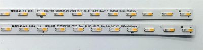 KIT DE LEDS ORIGINAL PARA TV SAMSUNG 2 PIEZAS / NUMERO DE PARTE BN96-50383A / STC550F64 / Q60/70T_STC550F64_7020_2in1_BLUE_48LED_Rev2.0_200302_BN96-50383A / Q60/70T_STC550F64_7020_21n1_BLUE_48LED / MODELOS QN55Q6 / QN55LS03 / QN55Q7D / QN55Q70 / QN55Q80 - Imagen 4