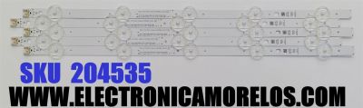 KIT DE LEDS ORIGINAL PARA TV LG 5 PIEZAS / NUMERO DE PARTE EAV65054401 / SSC_Y23 SLIM TRIDENT 43UR80_CSOT_S / SSC_Y23 SLIM TRIDENT 43UR80_CSOT_PTN0.6_REV00_220915 / E469119 / PANEL NC430TQG / DISPLAY ST4251D02-3 / MODELO 43UR7800PSB / 43UR7800PSB.BWMCLJM