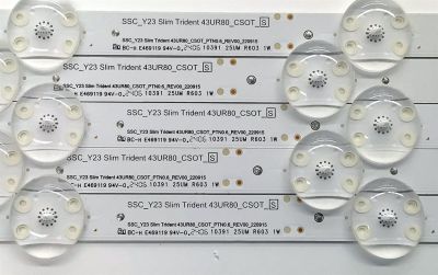 KIT DE LEDS ORIGINAL PARA TV LG 5 PIEZAS / NUMERO DE PARTE EAV65054401 / SSC_Y23 SLIM TRIDENT 43UR80_CSOT_S / SSC_Y23 SLIM TRIDENT 43UR80_CSOT_PTN0.6_REV00_220915 / E469119 / PANEL NC430TQG / DISPLAY ST4251D02-3 / MODELO 43UR7800PSB / 43UR7800PSB.BWMCLJM - Imagen 2